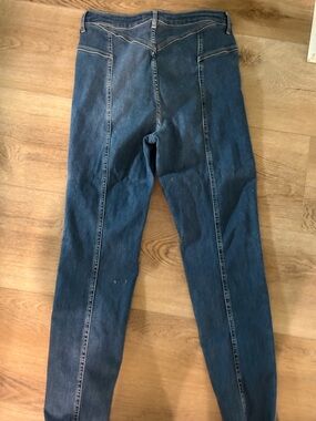 Free People Women's Skinny Jeans in Dark Blue Denim